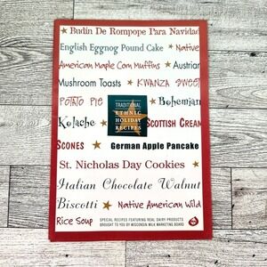 Traditional Ethnic Holiday Recipes 1998 Cookbook Booklet Wisconsin Milk Marketin